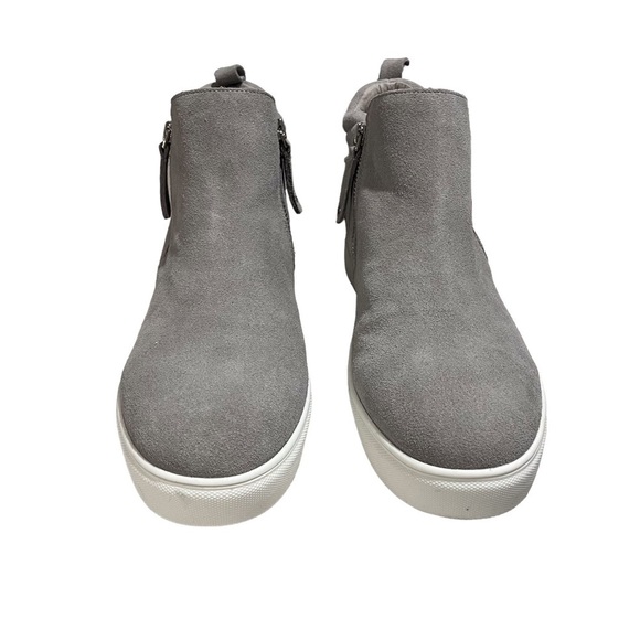 Steve Madden Silat High Top Wedge Sneaker Gray Size 11 Dual aside Zipper - Picture 2 of 12